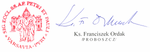 Proboszcz parafii, ks. Franciszek Ordak